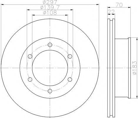 HELLA PAGID 8DD355117441 гальмівний диск