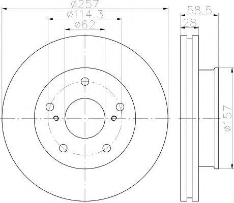 HELLA PAGID 8DD355117821 гальмівний диск