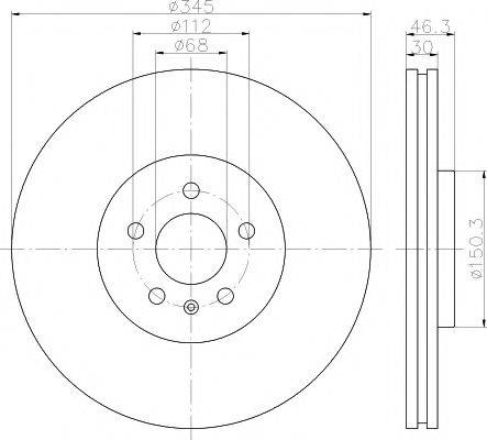 HELLA PAGID 8DD355112381 гальмівний диск