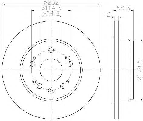 HELLA PAGID 8DD355112451 гальмівний диск