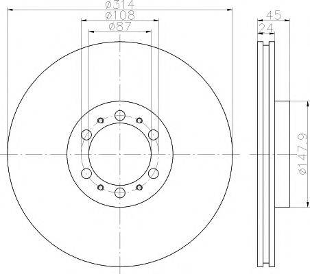 HELLA PAGID 8DD355118741 гальмівний диск