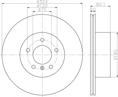 HELLA PAGID 8DD355112701 гальмівний диск