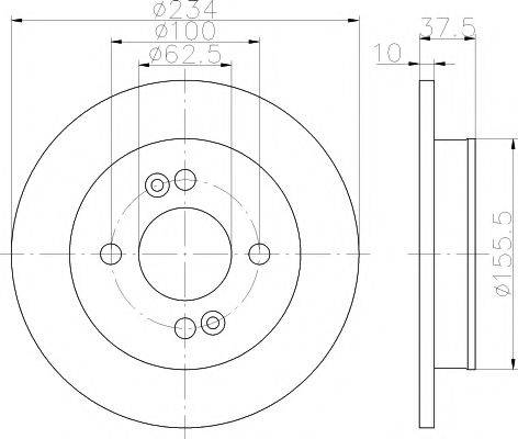 HELLA PAGID 8DD355112801 гальмівний диск