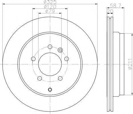 HELLA PAGID 8DD355112841 гальмівний диск