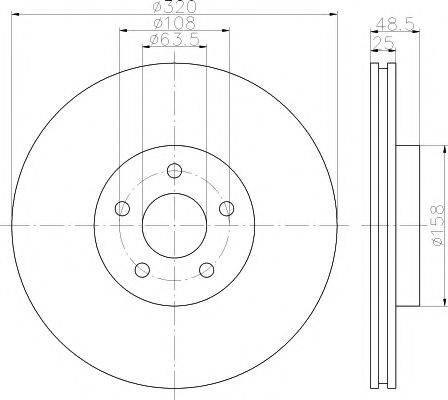 HELLA PAGID 8DD355113001 гальмівний диск