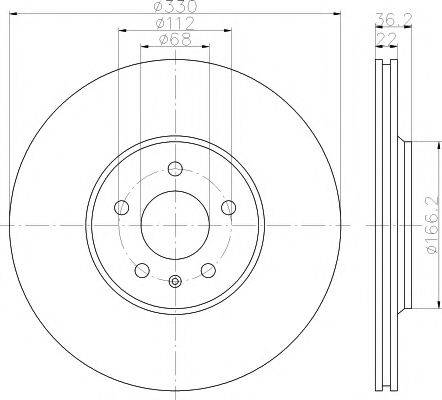 HELLA PAGID 8DD355113971 гальмівний диск