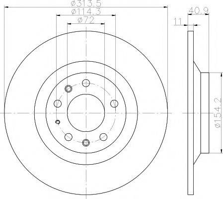 HELLA PAGID 8DD355114501 гальмівний диск