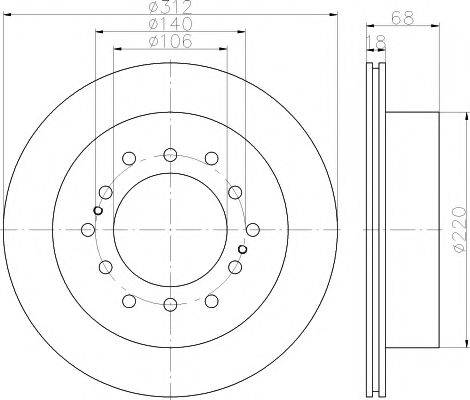 HELLA PAGID 8DD355114861 гальмівний диск