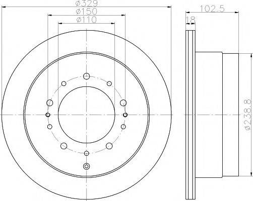 HELLA PAGID 8DD355115061 гальмівний диск