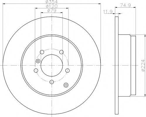 HELLA PAGID 8DD355115171 гальмівний диск