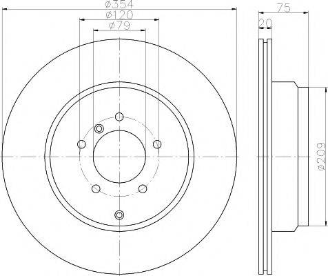 HELLA PAGID 8DD355115291 гальмівний диск