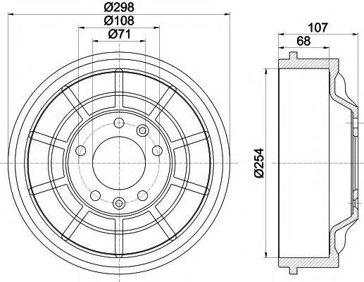 HELLA PAGID 8DT355301021 Гальмівний барабан