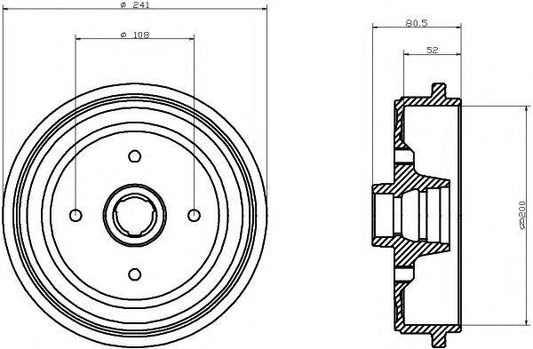 HELLA PAGID 8DT355301461 Гальмівний барабан