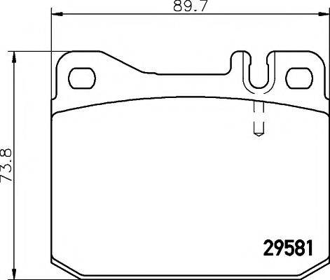 HELLA PAGID 8DB355005471 Комплект гальмівних колодок, дискове гальмо