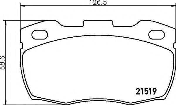 HELLA PAGID 8DB355012871 Комплект гальмівних колодок, дискове гальмо