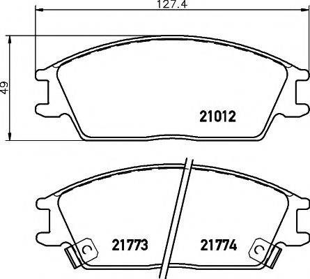 HELLA PAGID 8DB355006271 Комплект гальмівних колодок, дискове гальмо