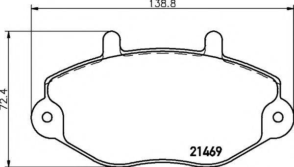 HELLA PAGID 8DB355019381 Комплект гальмівних колодок, дискове гальмо