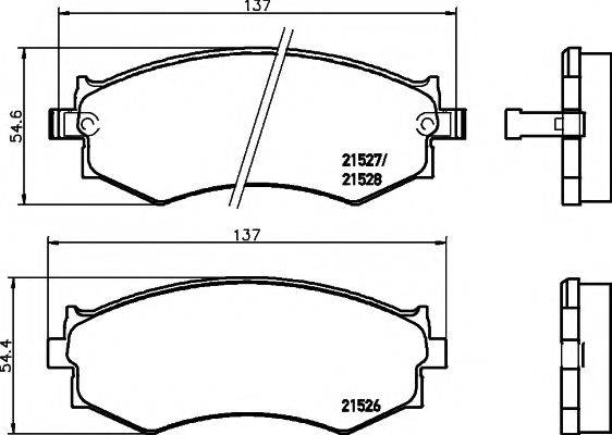 HELLA PAGID 8DB355006421 Комплект гальмівних колодок, дискове гальмо