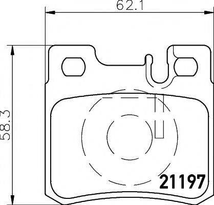 HELLA PAGID 8DB355007361 Комплект гальмівних колодок, дискове гальмо