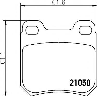 HELLA PAGID 8DB355007381 Комплект гальмівних колодок, дискове гальмо