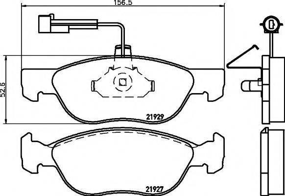 HELLA PAGID 8DB355008321 Комплект гальмівних колодок, дискове гальмо