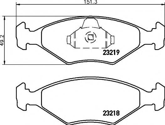 HELLA PAGID 8DB355008381 Комплект гальмівних колодок, дискове гальмо