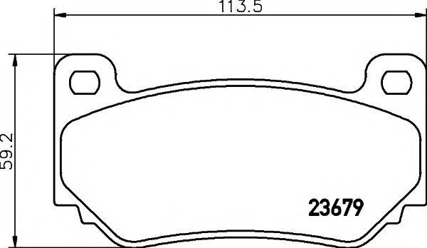 HELLA PAGID 8DB355009721 Комплект гальмівних колодок, дискове гальмо