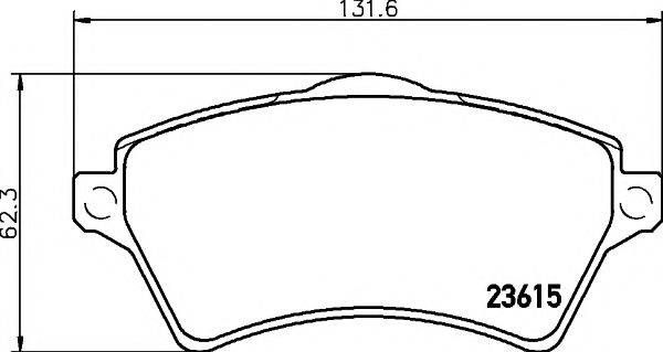 HELLA PAGID 8DB355009761 Комплект гальмівних колодок, дискове гальмо