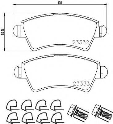 HELLA PAGID 8DB355009871 Комплект гальмівних колодок, дискове гальмо