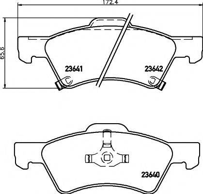 HELLA PAGID 8DB355010061 Комплект гальмівних колодок, дискове гальмо