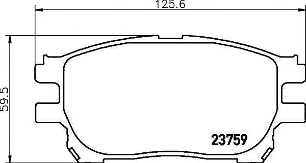 HELLA PAGID 8DB355010111 Комплект гальмівних колодок, дискове гальмо