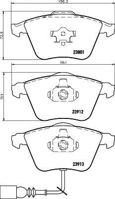 HELLA PAGID 8DB355010351 Комплект гальмівних колодок, дискове гальмо