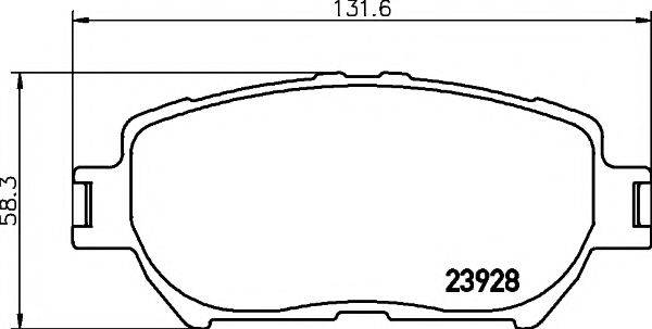 HELLA PAGID 8DB355010431 Комплект гальмівних колодок, дискове гальмо