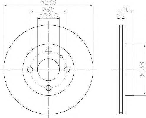 HELLA PAGID 8DD355101871 гальмівний диск