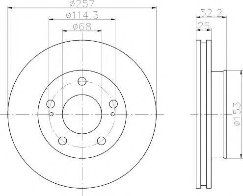 HELLA PAGID 8DD355104561 гальмівний диск