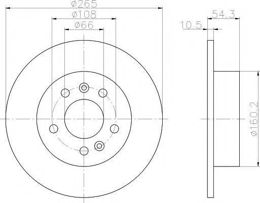 HELLA PAGID 8DD355106441 гальмівний диск