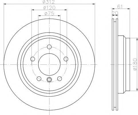 HELLA PAGID 8DD355106781 гальмівний диск