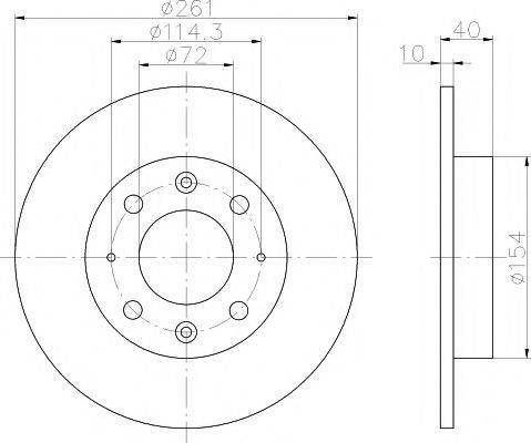 HELLA PAGID 8DD355107371 гальмівний диск