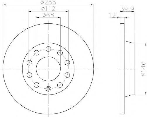 HELLA PAGID 8DD355107561 гальмівний диск