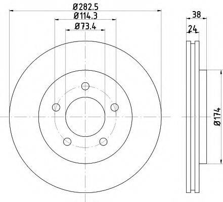 HELLA PAGID 8DD355107931 гальмівний диск