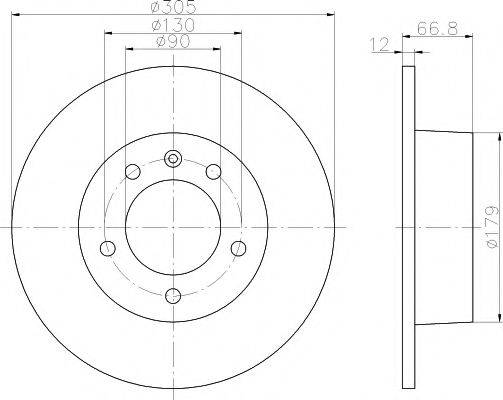 HELLA PAGID 8DD355108291 гальмівний диск