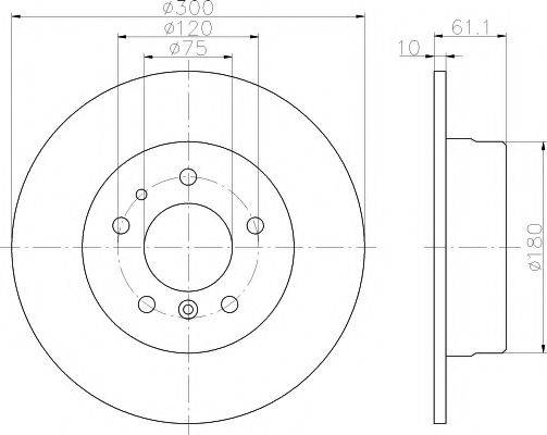 HELLA PAGID 8DD355101731 гальмівний диск