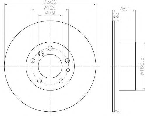 HELLA PAGID 8DD355101711 гальмівний диск