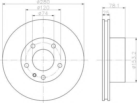 HELLA PAGID 8DD355100551 гальмівний диск