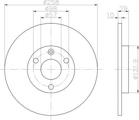 HELLA PAGID 8DD355102421 гальмівний диск