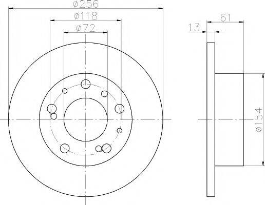 HELLA PAGID 8DD355100701 гальмівний диск