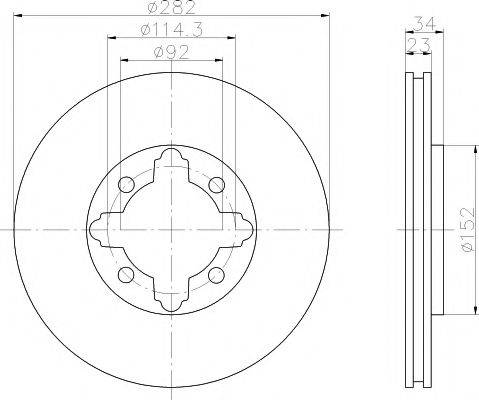 HELLA PAGID 8DD355105301 гальмівний диск