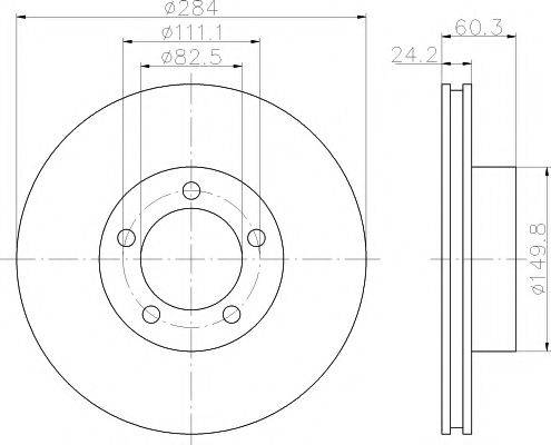 HELLA PAGID 8DD355100911 гальмівний диск