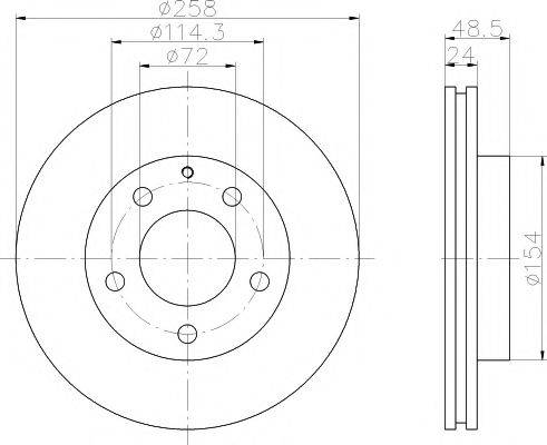 HELLA PAGID 8DD355103221 гальмівний диск