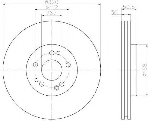 HELLA PAGID 8DD355103411 гальмівний диск